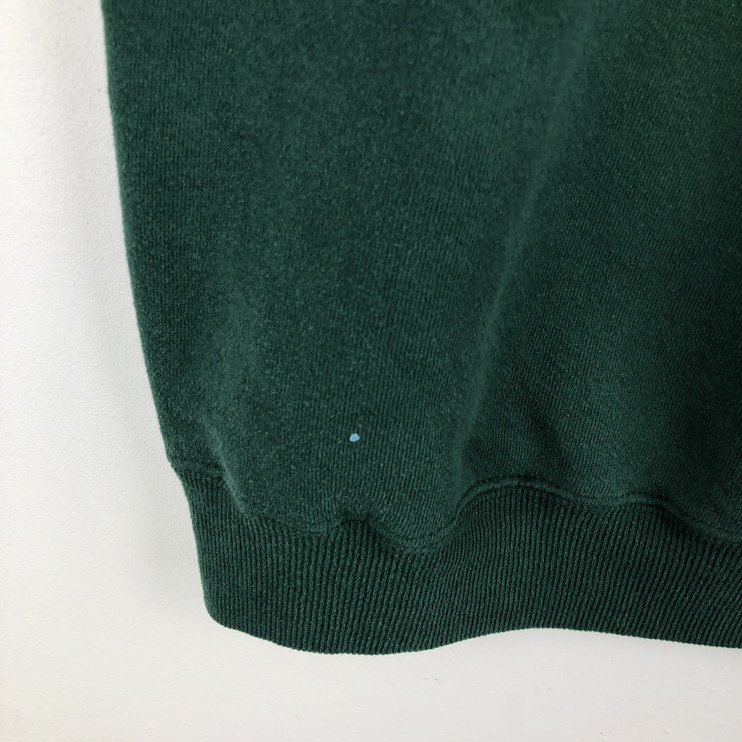 90'S Champion Authentic Athletic Apparel Triple Print College Sweatshirt, Made in USA, Men's Size XL cotton green type Vintage Second Hand