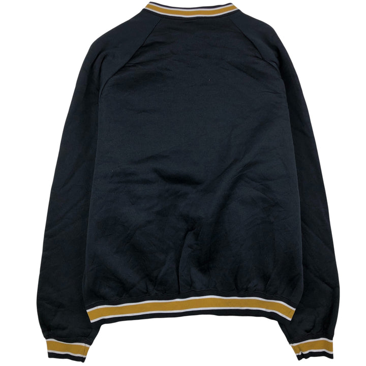 90'S Champion V-neck college sweatshirt, Made in USA, Men's XL, Vintage Nylon black type Vintage Second Hand