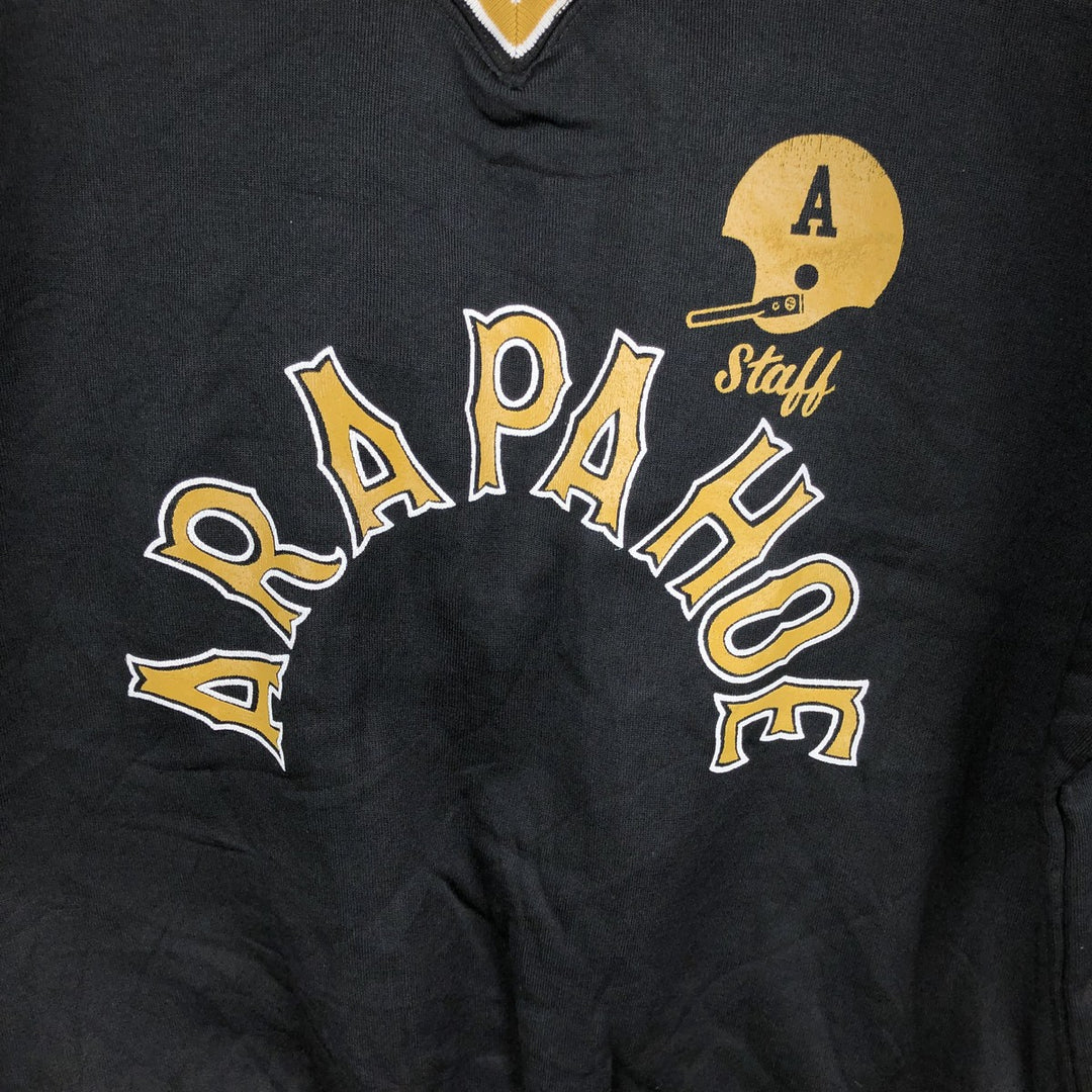 90'S Champion V-neck college sweatshirt, Made in USA, Men's XL, Vintage Nylon black type Vintage Second Hand
