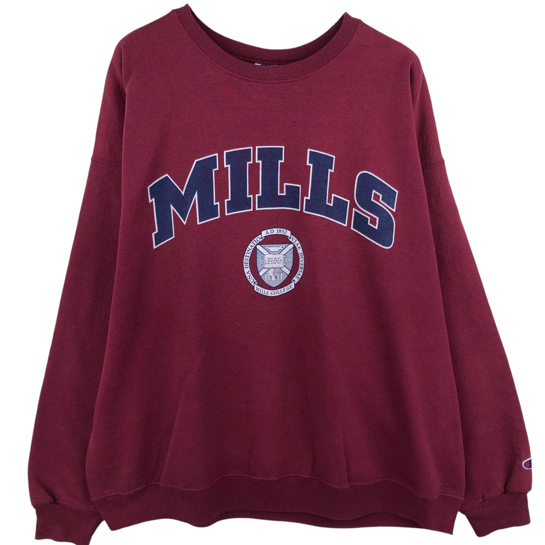 Vintage 90'S Champion Authentic Athletic Apparel college sweatshirt, men's size XL cotton Red type red-purple Vintage Second Hand