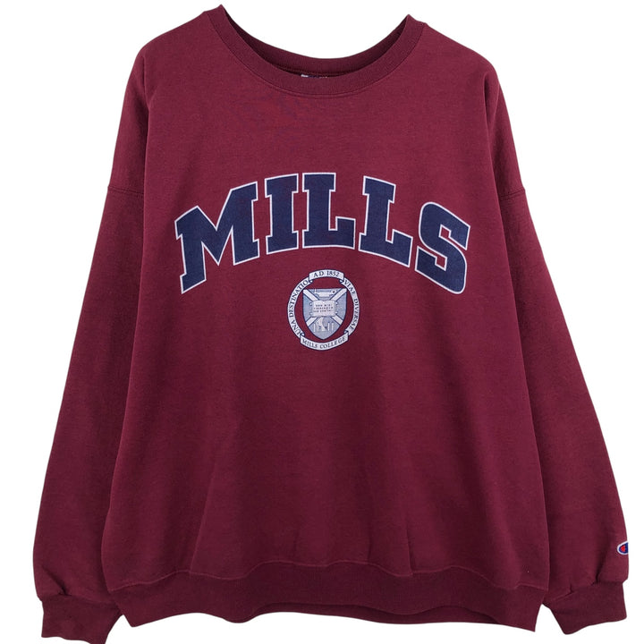 Vintage 90'S Champion Authentic Athletic Apparel college sweatshirt, men's size XL cotton Red type red-purple Vintage Second Hand
