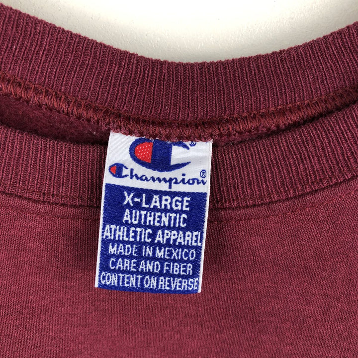 Vintage 90'S Champion Authentic Athletic Apparel college sweatshirt, men's size XL cotton Red type red-purple Vintage Second Hand