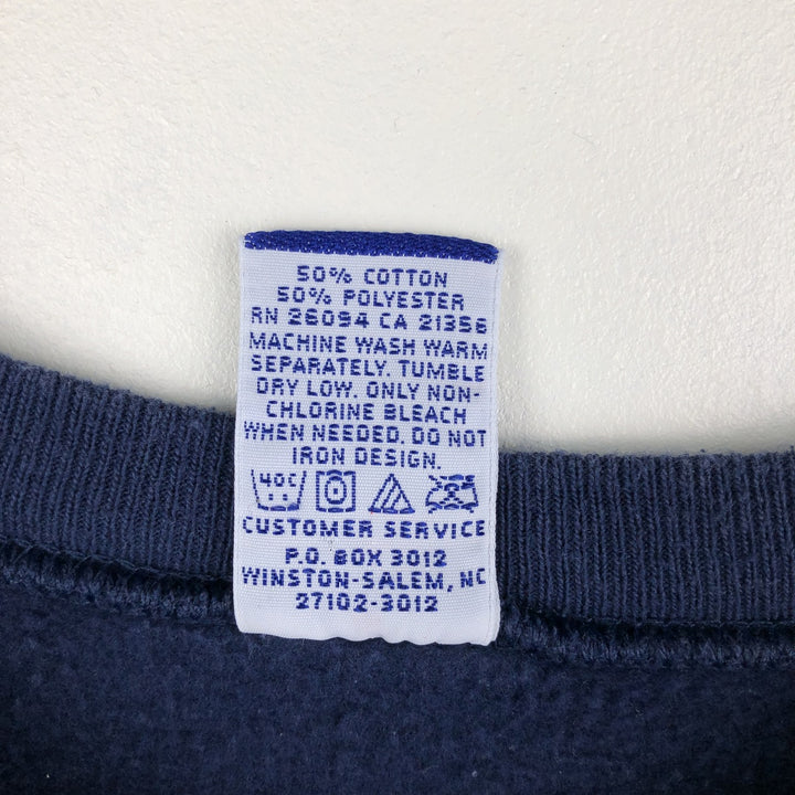 90'S Champion Authentic Athletic Apparel Triple Print College Sweatshirt, Men's Size L cotton navy blue type Vintage Second Hand