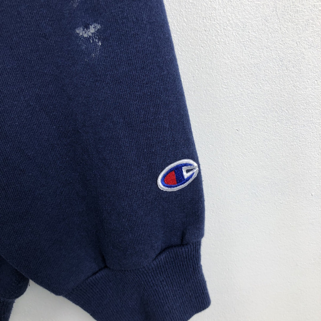 90'S Champion Authentic Athletic Apparel Triple Print College Sweatshirt, Men's Size L cotton navy blue type Vintage Second Hand