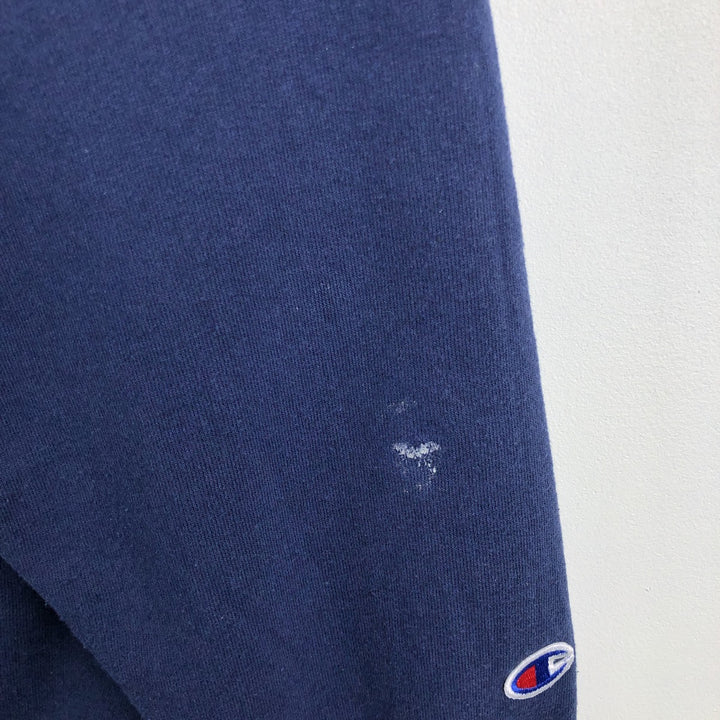90'S Champion Authentic Athletic Apparel Triple Print College Sweatshirt, Men's Size L cotton navy blue type Vintage Second Hand