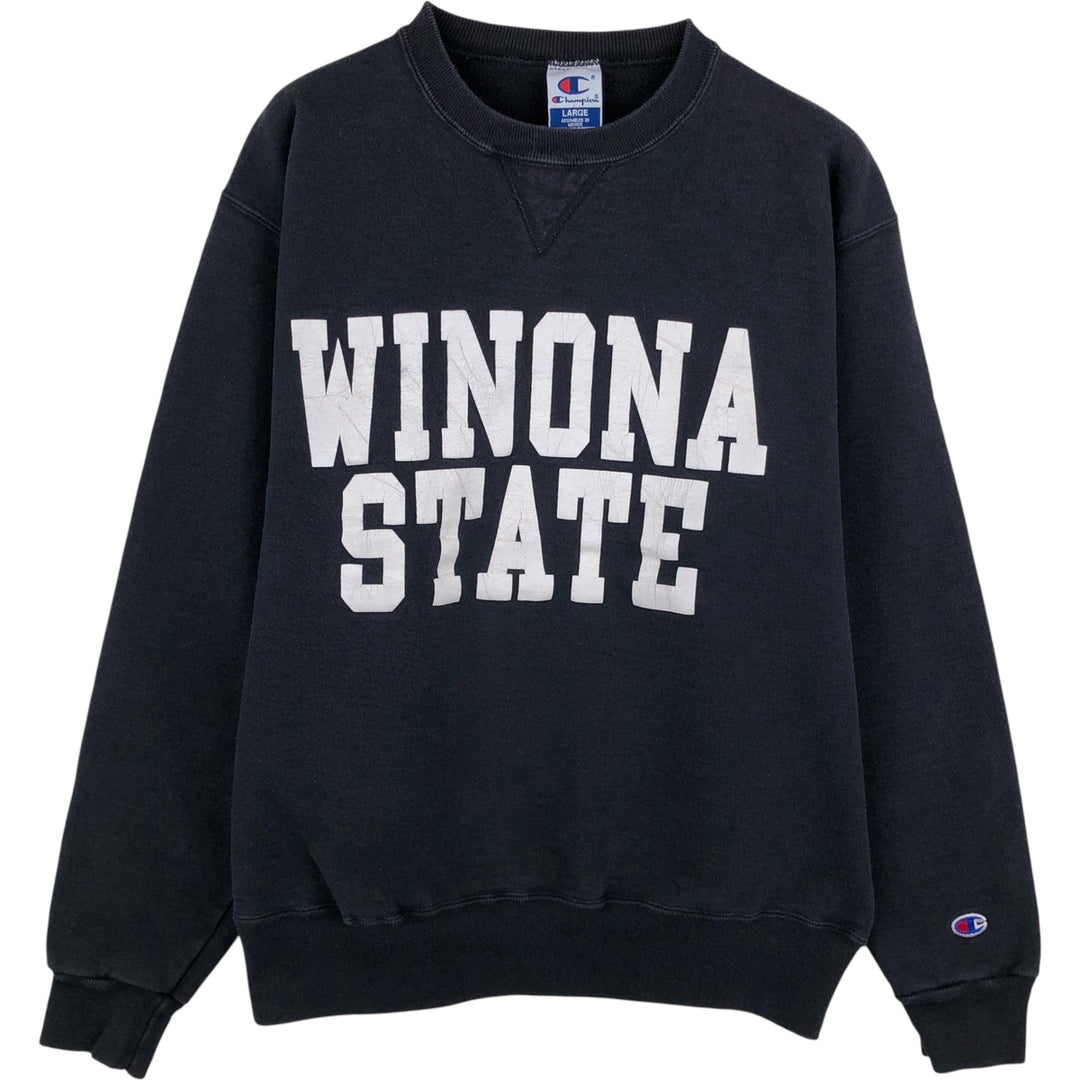 90'S Champion College Sweatshirt, Men's L Size Vintage cotton black type Vintage Second Hand