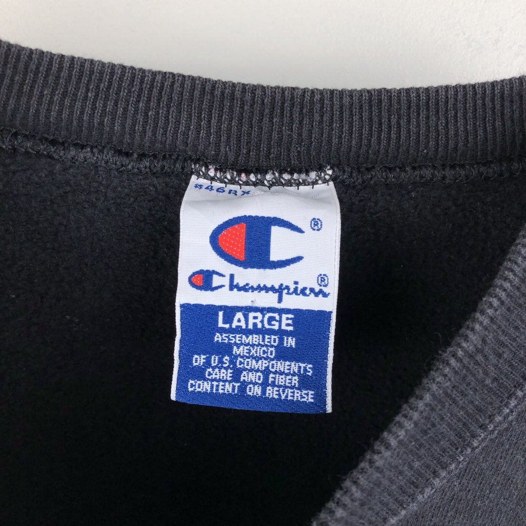 90'S Champion College Sweatshirt, Men's L Size Vintage cotton black type Vintage Second Hand