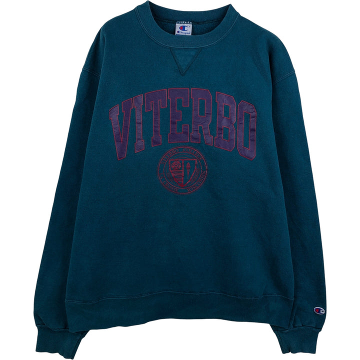 90'S Champion Men's College Sweatshirt, Size XXL, Vintage cotton green type Vintage Second Hand