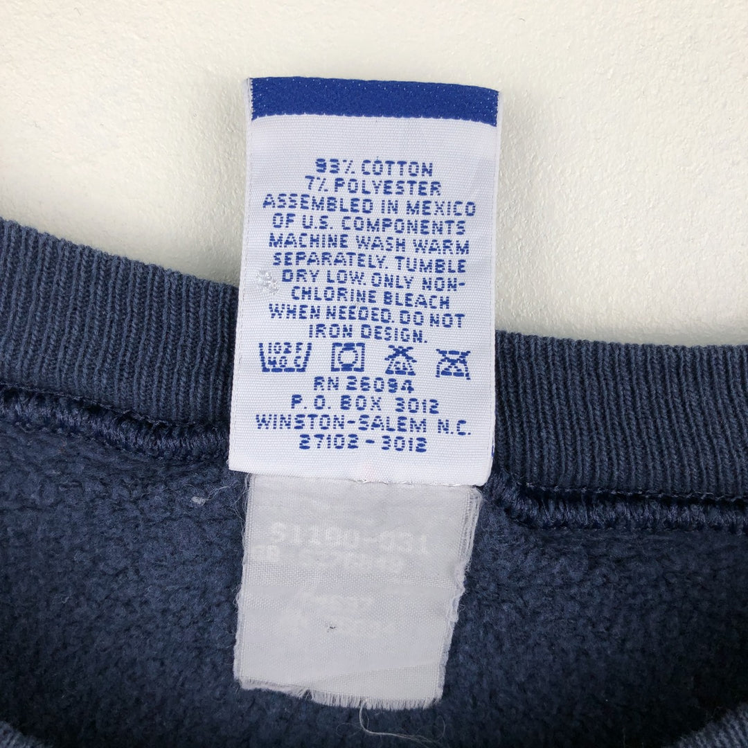 90'S Champion Authentic Athletic Apparel University of North Carolina College Sweatshirt, Men's Size Large cotton navy blue type Vintage Second Hand