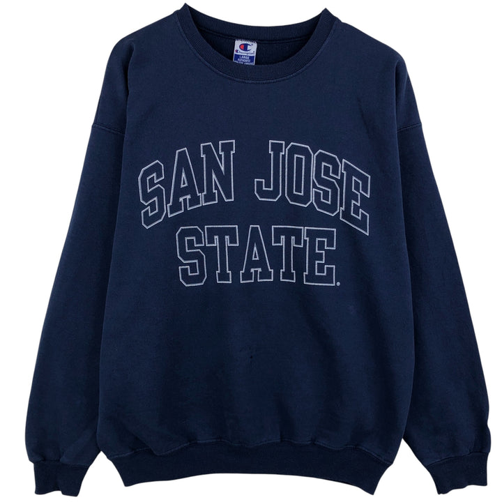 Vintage 90'S Champion Authentic Athletic Apparel college sweatshirt, size L, men's cotton navy blue type Vintage Second Hand