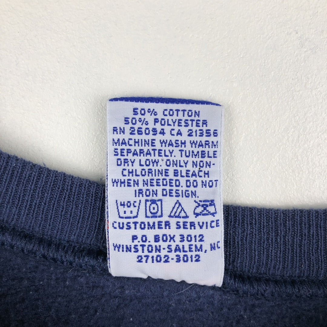 Vintage 90'S Champion Authentic Athletic Apparel college sweatshirt, size L, men's cotton navy blue type Vintage Second Hand
