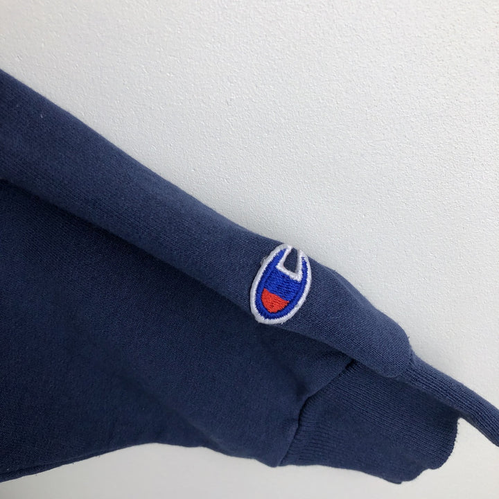 Vintage 90'S Champion Authentic Athletic Apparel college sweatshirt, size L, men's cotton navy blue type Vintage Second Hand