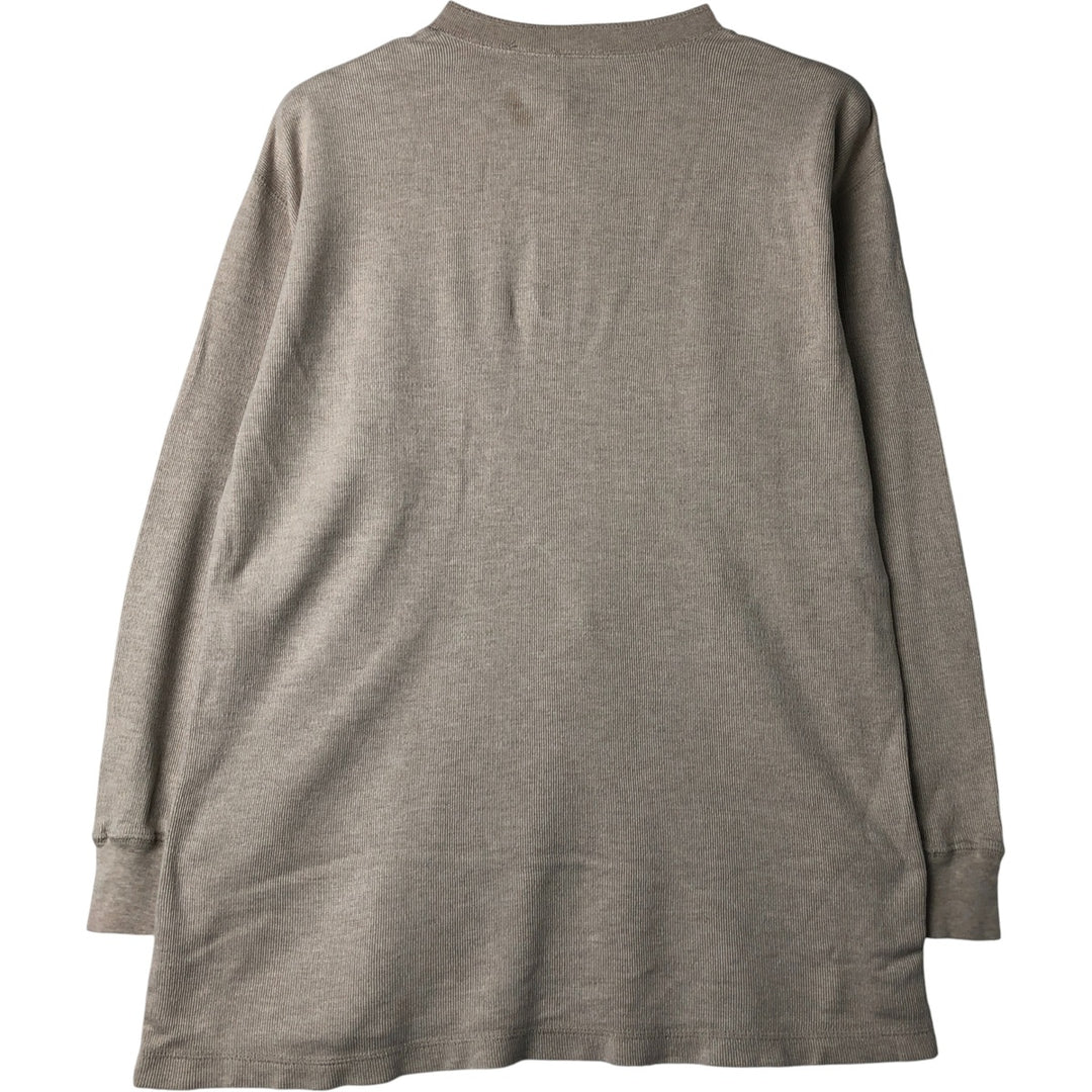 90'S - Vintage Levi's Henley-neck long-sleeved T-shirt, Made in Spain, Men's Size L cotton Beige type Vintage Second Hand