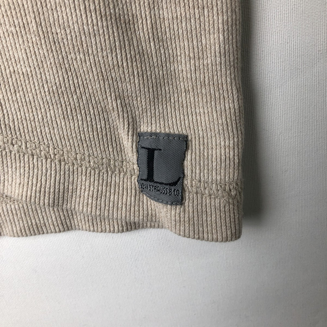 90'S - Vintage Levi's Henley-neck long-sleeved T-shirt, Made in Spain, Men's Size L cotton Beige type Vintage Second Hand