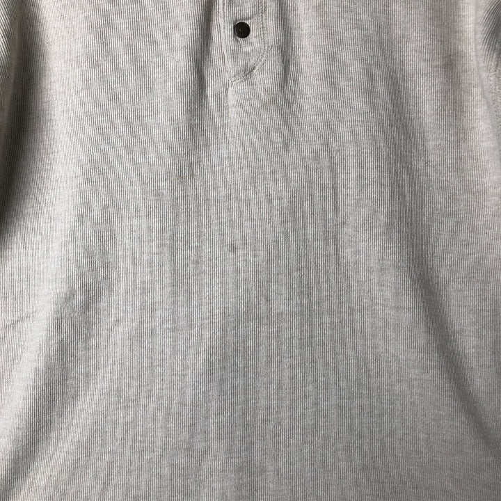90'S - Vintage Levi's Henley-neck long-sleeved T-shirt, Made in Spain, Men's Size L cotton Beige type Vintage Second Hand