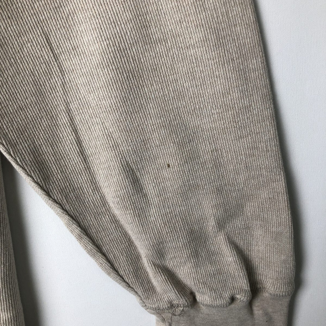 90'S - Vintage Levi's Henley-neck long-sleeved T-shirt, Made in Spain, Men's Size L cotton Beige type Vintage Second Hand