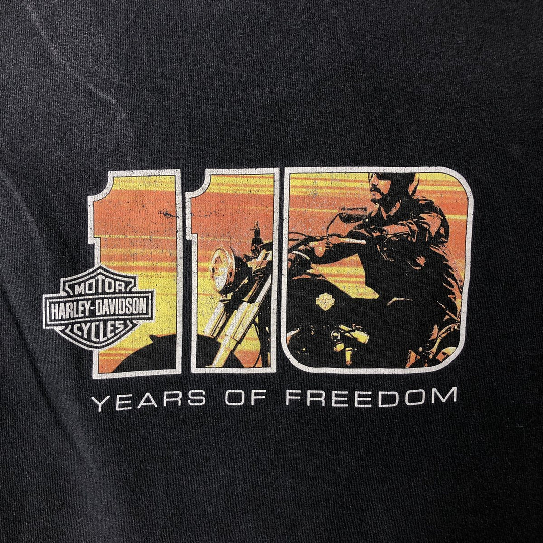 Harley-Davidson Long Sleeve T-Shirt, Men's Size L unclear black type Vintage Second Hand