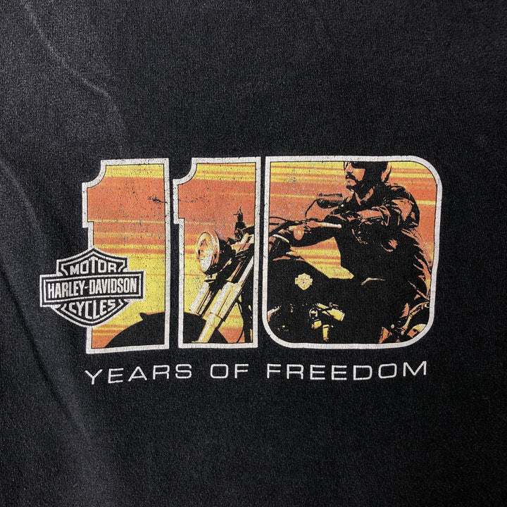 Harley-Davidson Long Sleeve T-Shirt, Men's Size L unclear black type Vintage Second Hand