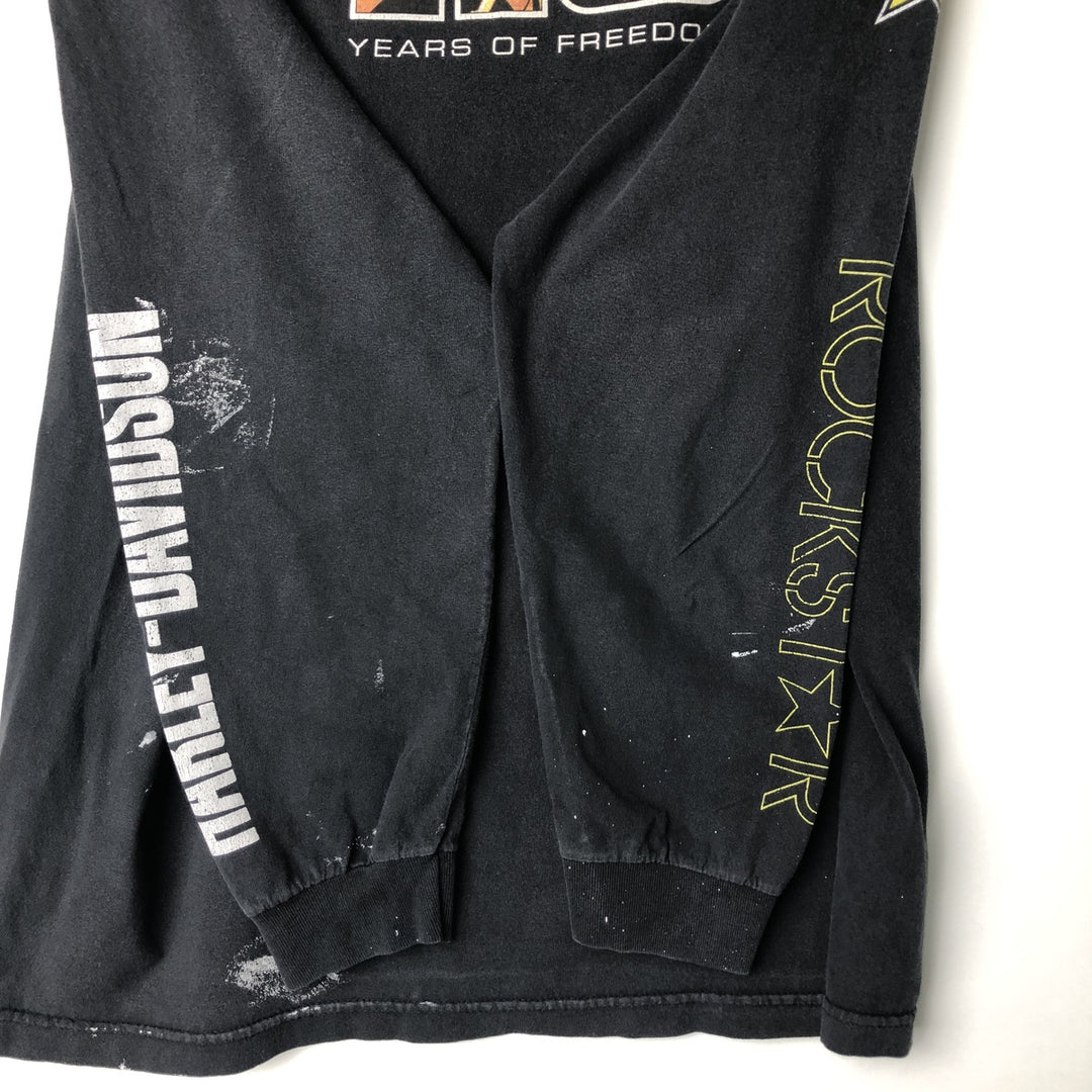 Harley-Davidson Long Sleeve T-Shirt, Men's Size L unclear black type Vintage Second Hand
