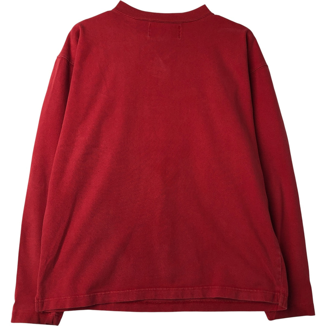Harley-Davidson Motorcycle Henley Long Sleeve T-Shirt, Men's Size Small cotton red type Vintage Second Hand