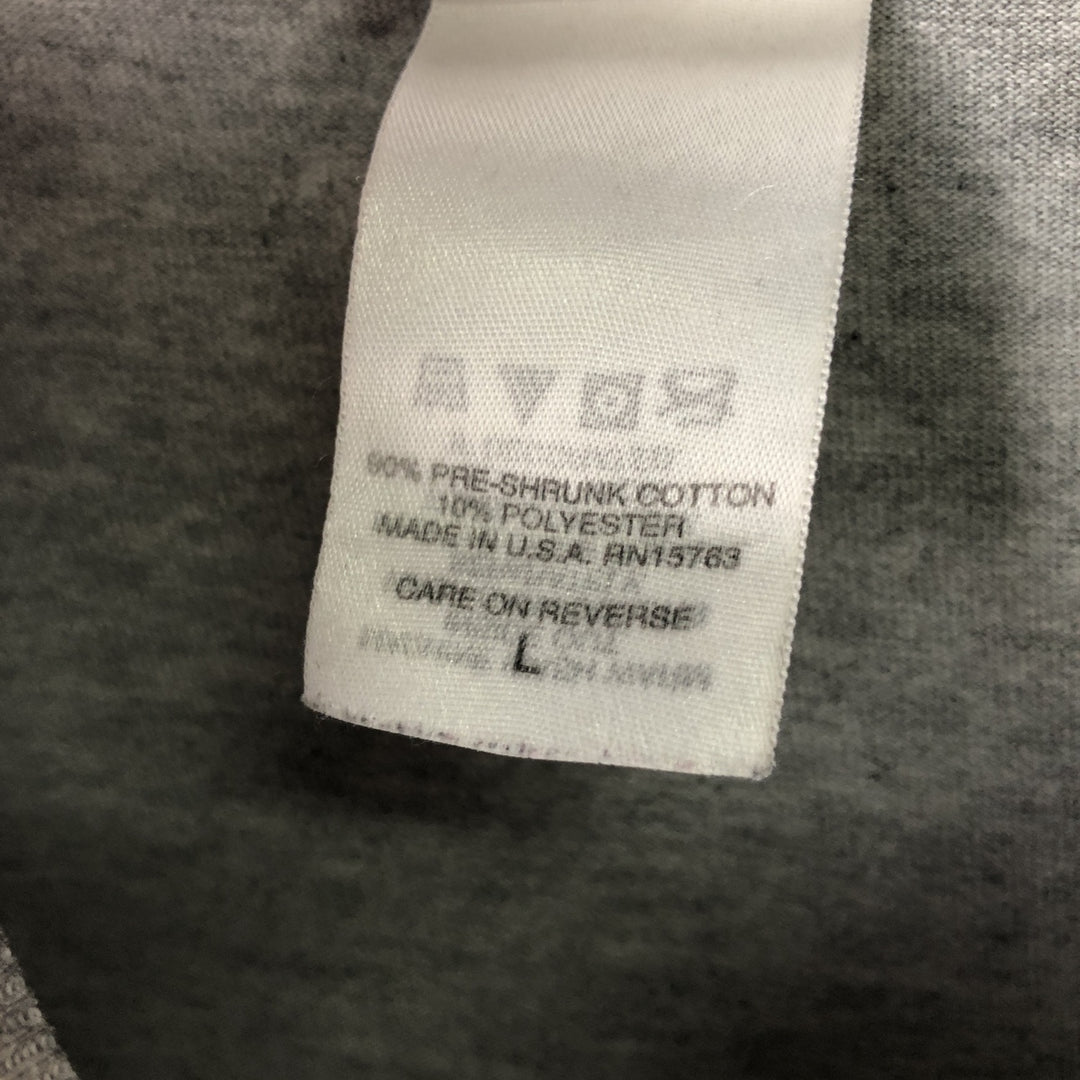 2000'S Harley-Davidson Fire Pattern Motorcycle Long Sleeve T-Shirt, Made in USA, Men's Size L cotton gray type Vintage Second Hand