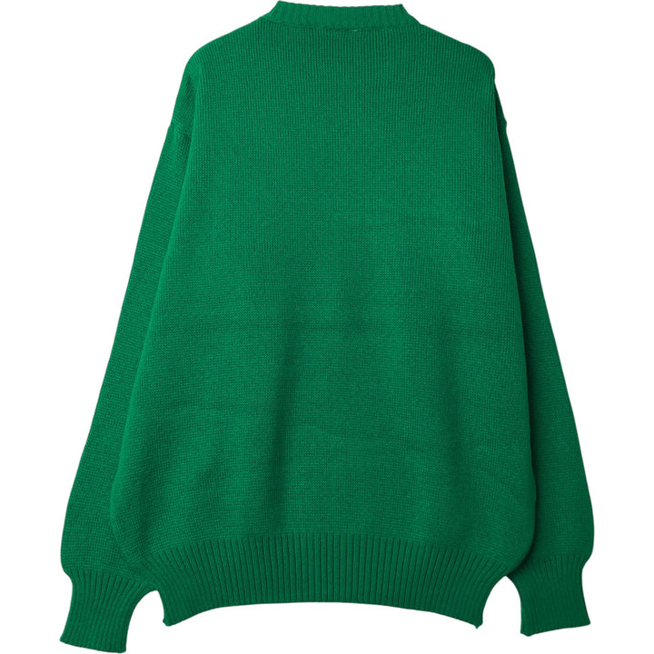 Blarney Woolen Mills All-Over Print Acrylic Knit Sweater, Men's Size L acrylic green type Vintage Second Hand