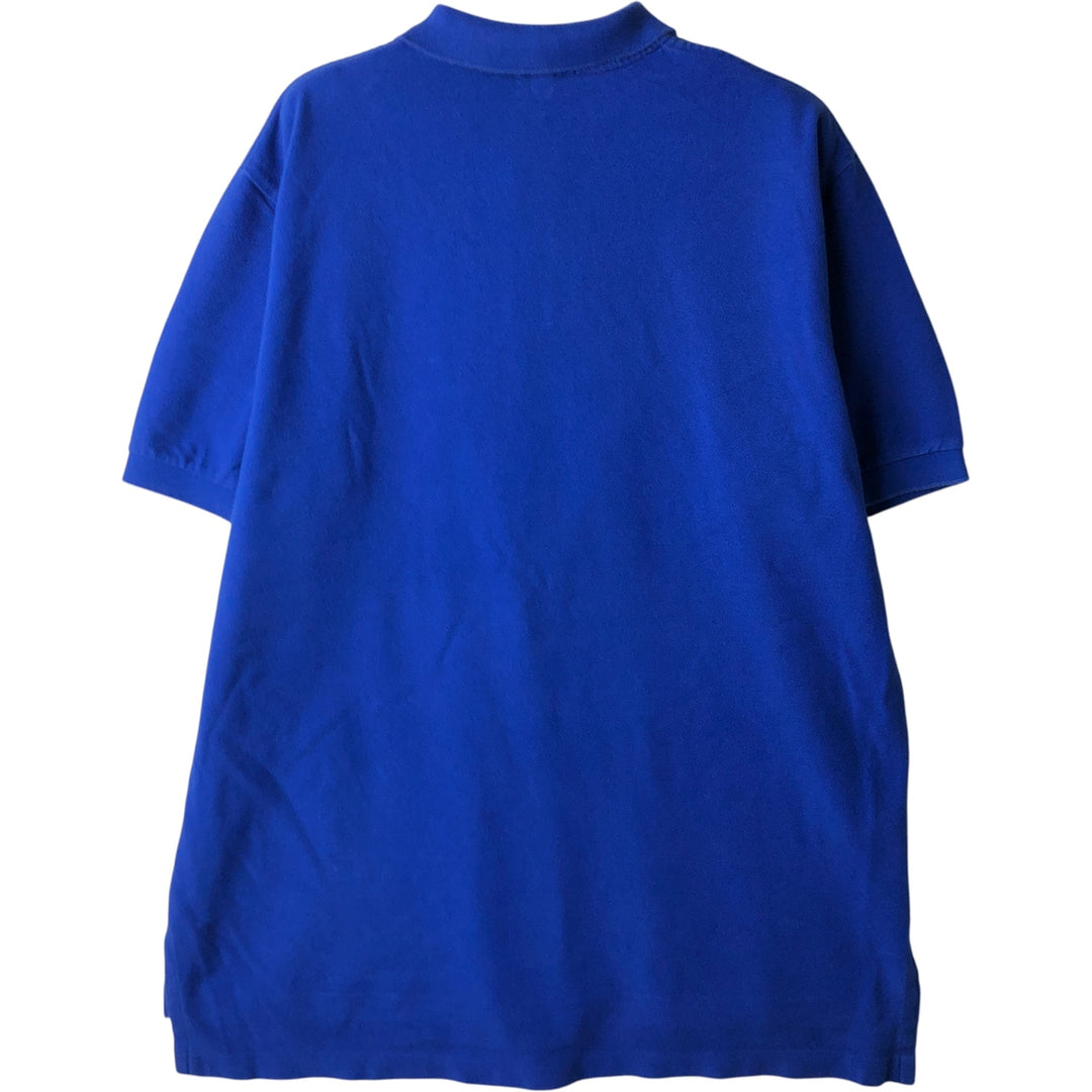 Ralph Lauren POLO by Ralph Lauren short sleeve polo shirt, men's XL size cotton blue type Vintage Second Hand