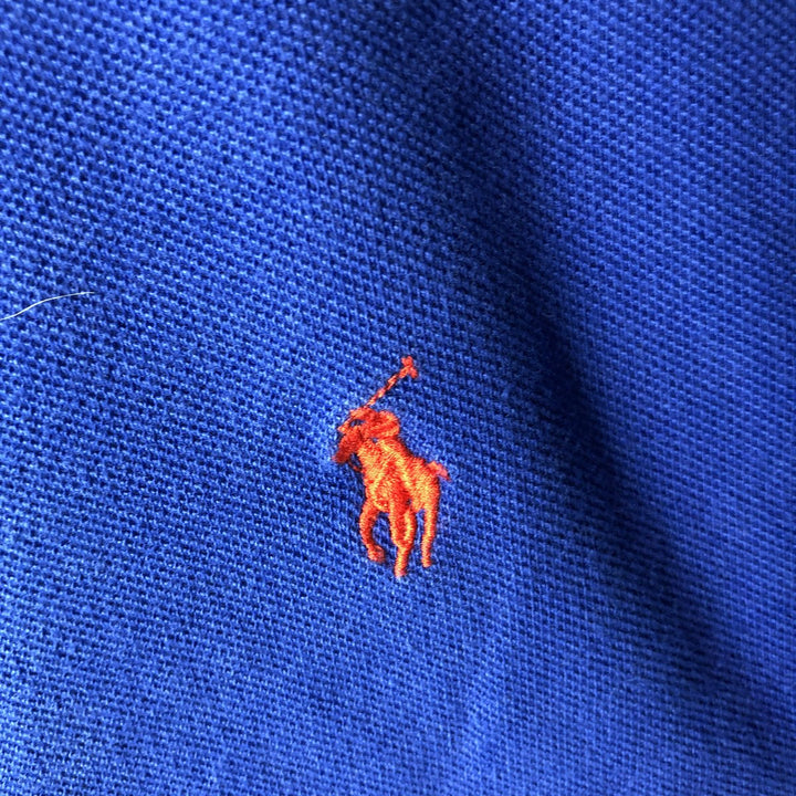 Ralph Lauren POLO by Ralph Lauren short sleeve polo shirt, men's XL size cotton blue type Vintage Second Hand