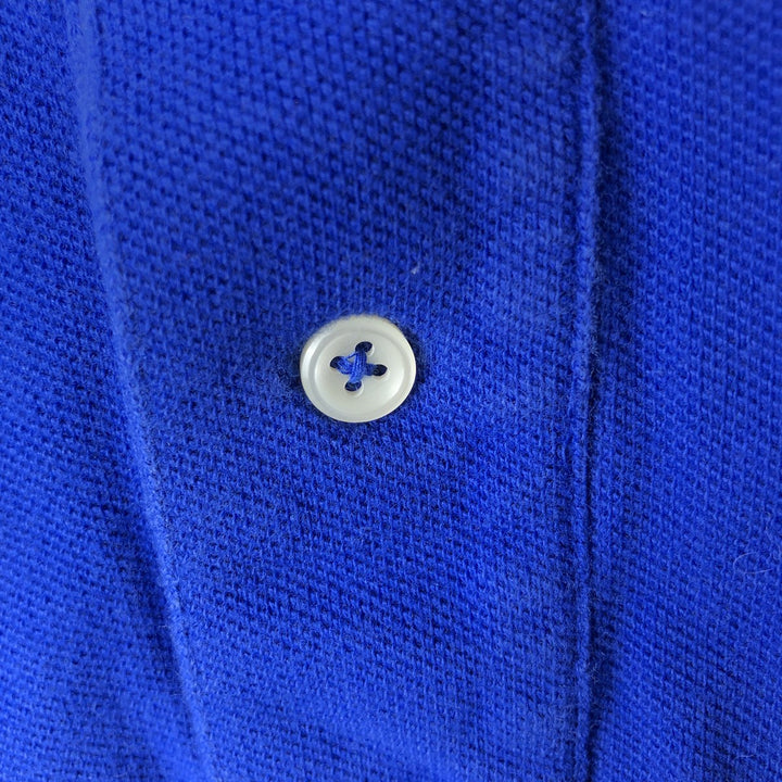 Ralph Lauren POLO by Ralph Lauren short sleeve polo shirt, men's XL size cotton blue type Vintage Second Hand