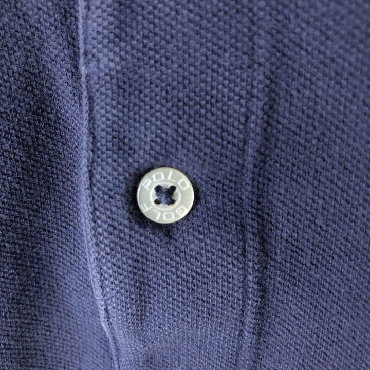 Ralph Lauren POLO GOLF Polo Golf short sleeve polo shirt for men size L cotton navy blue type Vintage Second Hand
