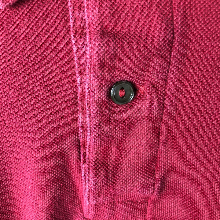 Oversized Lacoste Designed in France short-sleeved polo shirt, size 9, men's XXXL. cotton wine-red Vintage Second Hand