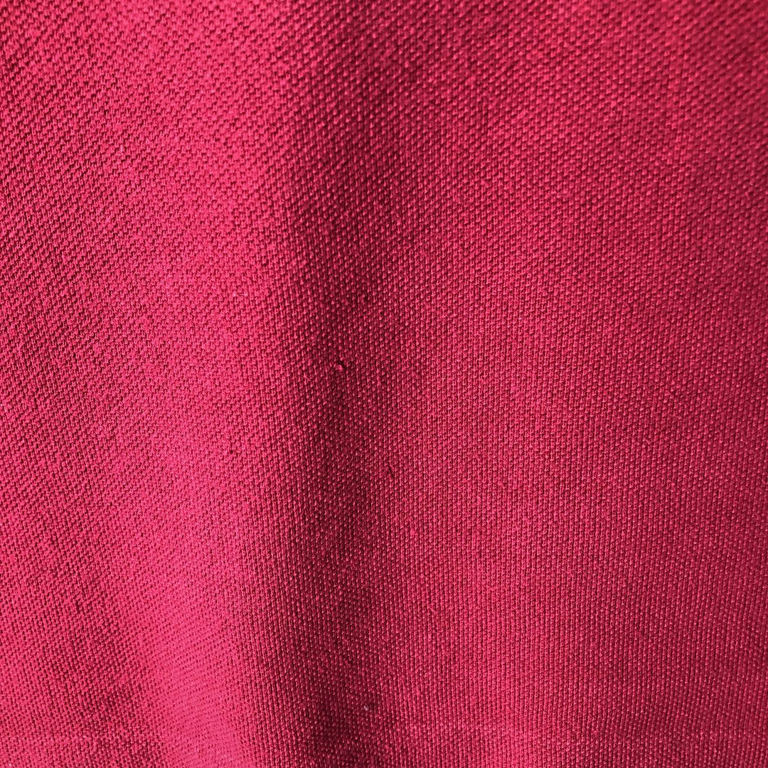 Oversized Lacoste Designed in France short-sleeved polo shirt, size 9, men's XXXL. cotton wine-red Vintage Second Hand