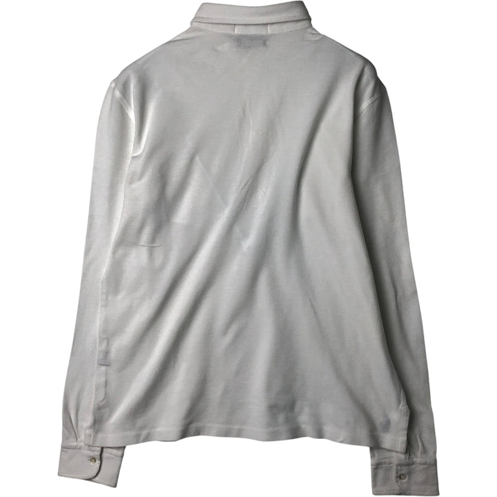 Ralph Lauren POLO by Ralph Lauren long sleeve polo shirt, men's size L Pima Cotton white type Vintage Second Hand