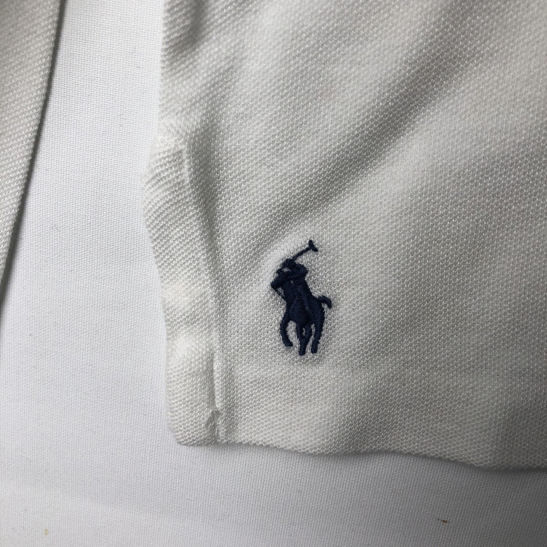 Ralph Lauren POLO by Ralph Lauren long sleeve polo shirt, men's size L Pima Cotton white type Vintage Second Hand