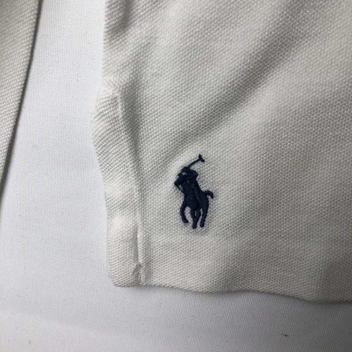 Ralph Lauren POLO by Ralph Lauren long sleeve polo shirt, men's size L Pima Cotton white type Vintage Second Hand