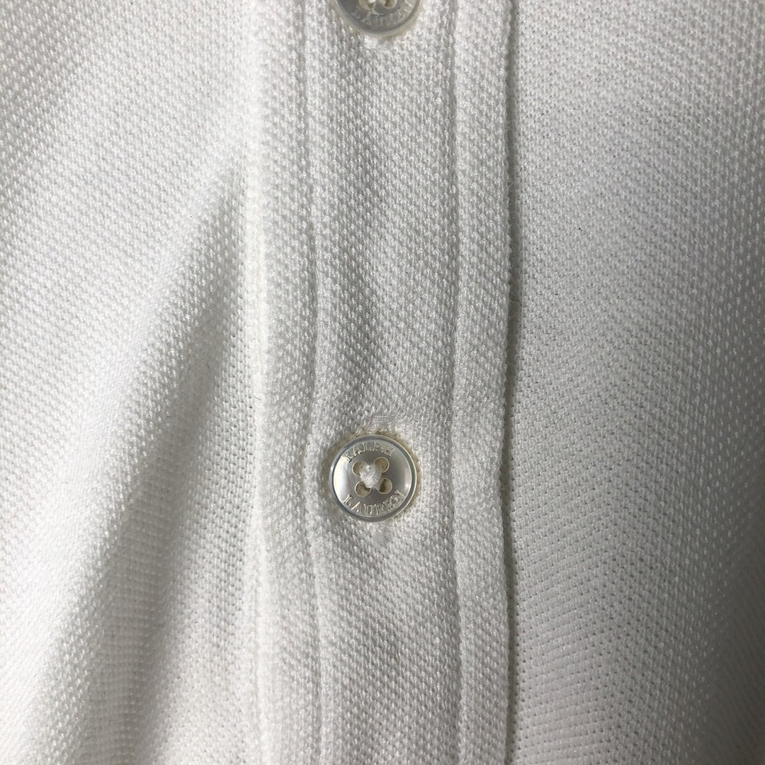 Ralph Lauren POLO by Ralph Lauren long sleeve polo shirt, men's size L Pima Cotton white type Vintage Second Hand