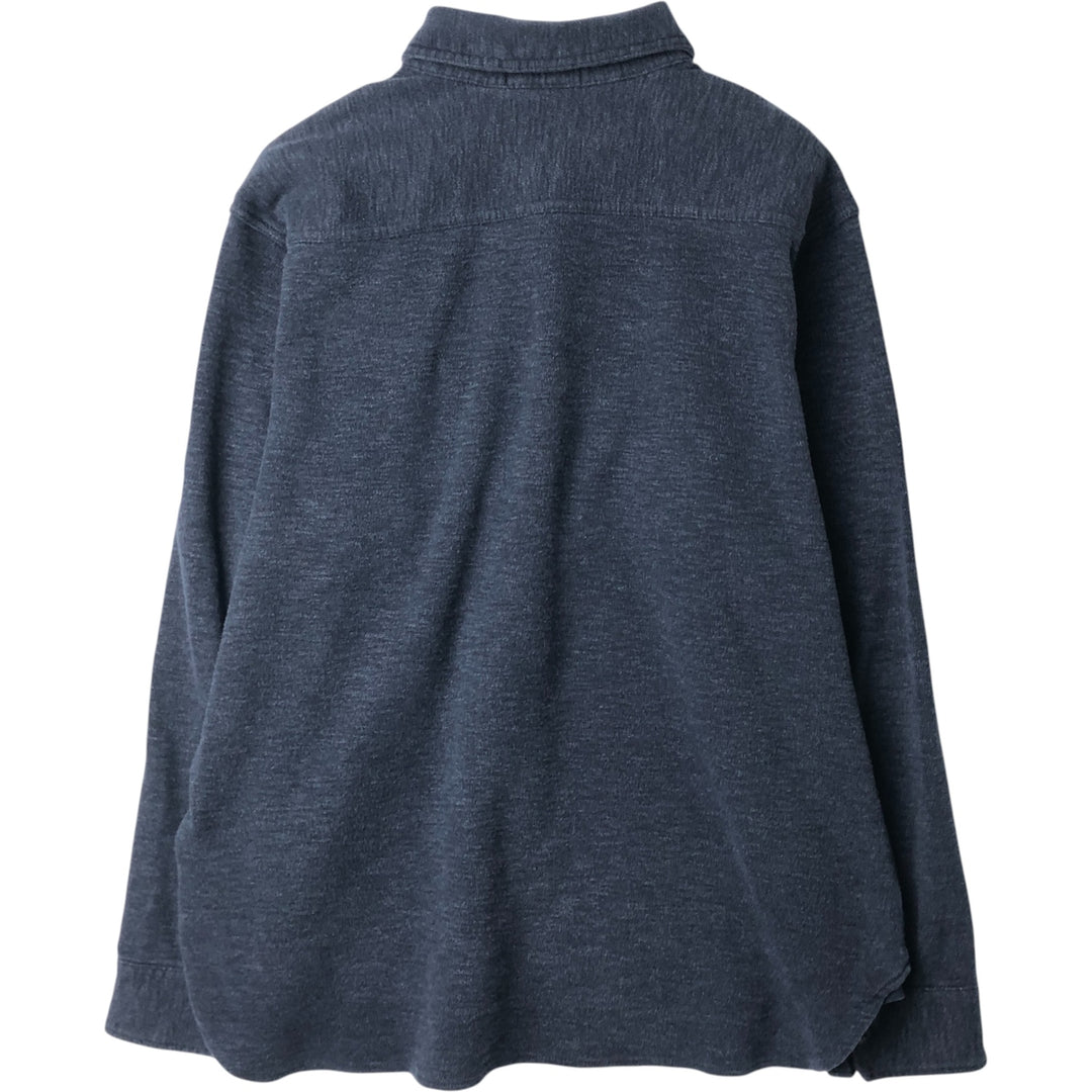 Ralph Lauren POLO by Ralph Lauren long sleeve polo shirt, men's XL size cotton navy blue type Vintage Second Hand