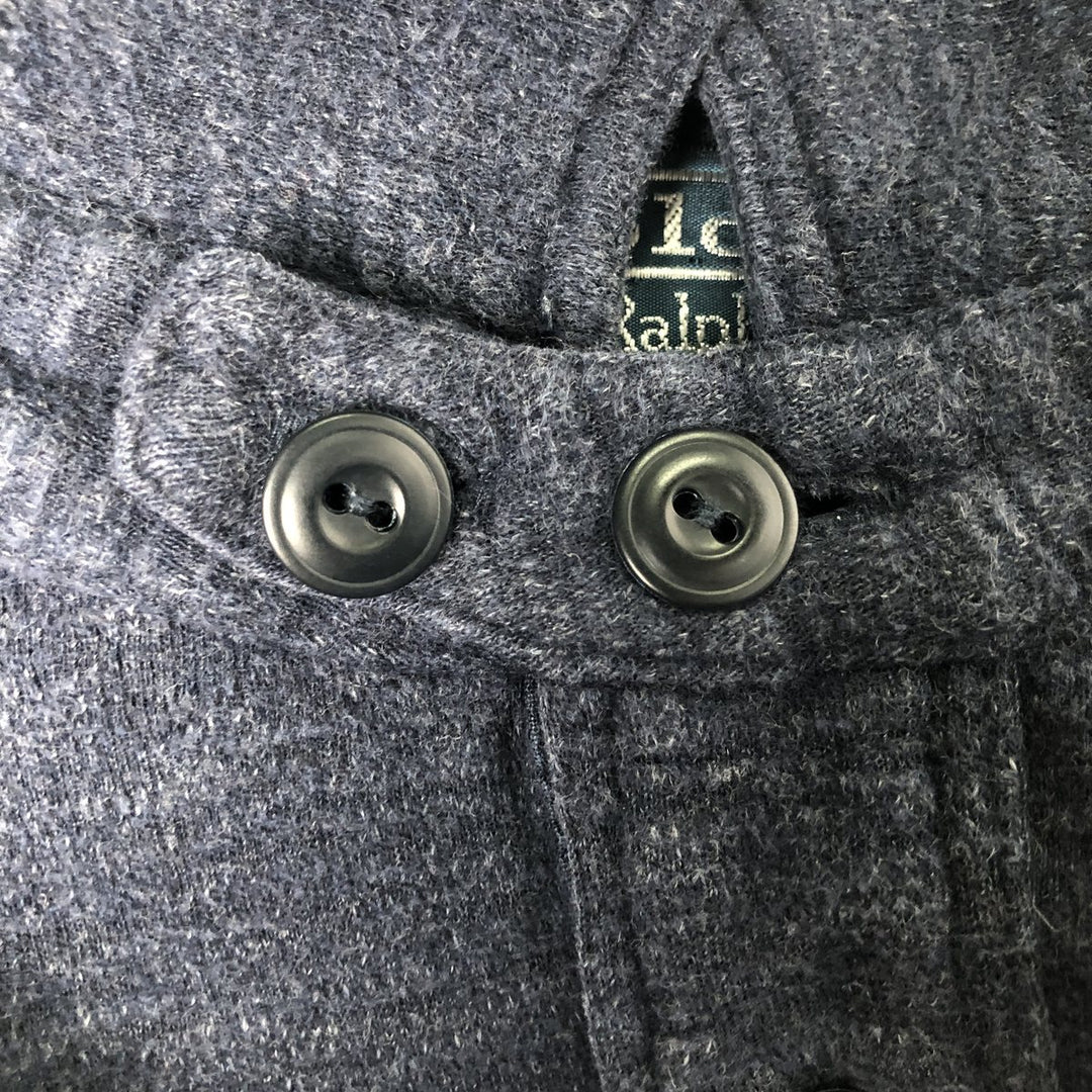 Ralph Lauren POLO by Ralph Lauren long sleeve polo shirt, men's XL size cotton navy blue type Vintage Second Hand
