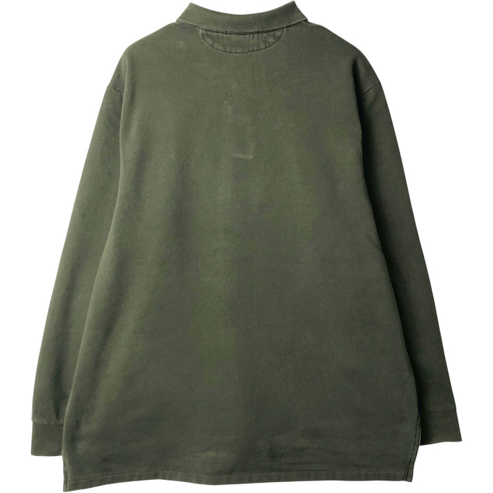 Ralph Lauren POLO by Ralph Lauren long sleeve polo shirt, men's size XXL cotton Khaki type Vintage Second Hand