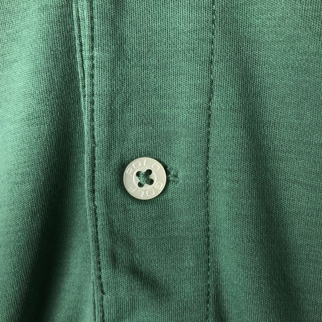 Ralph Lauren POLO GOLF long-sleeved polo shirt, men's size XL cotton green type Vintage Second Hand