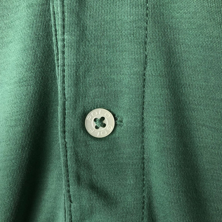 Ralph Lauren POLO GOLF long-sleeved polo shirt, men's size XL cotton green type Vintage Second Hand