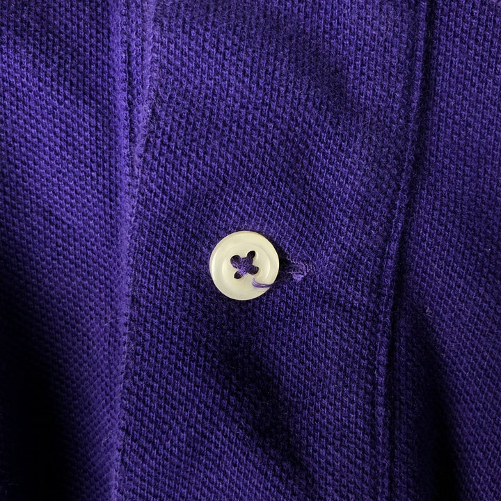 Ralph Lauren POLO by Ralph Lauren CUSTOM FIT Big Pony Long Sleeve Polo Shirt, Men's XXL cotton purple type Vintage Second Hand