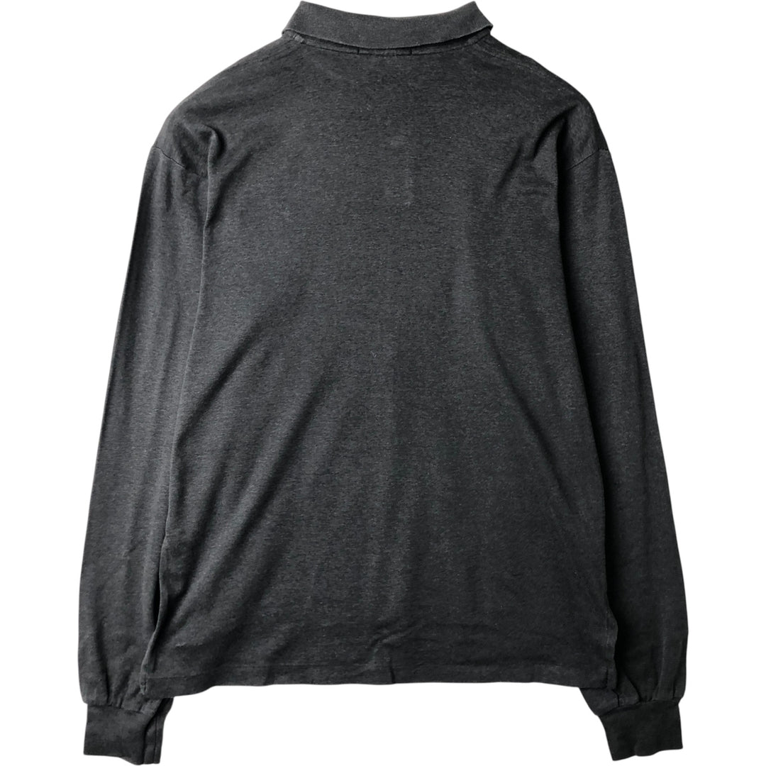Ralph Lauren POLO by Ralph Lauren long sleeve polo shirt, men's size L cotton gray type Vintage Second Hand
