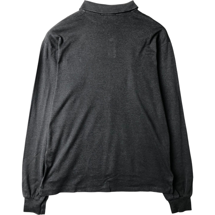 Ralph Lauren POLO by Ralph Lauren long sleeve polo shirt, men's size L cotton gray type Vintage Second Hand