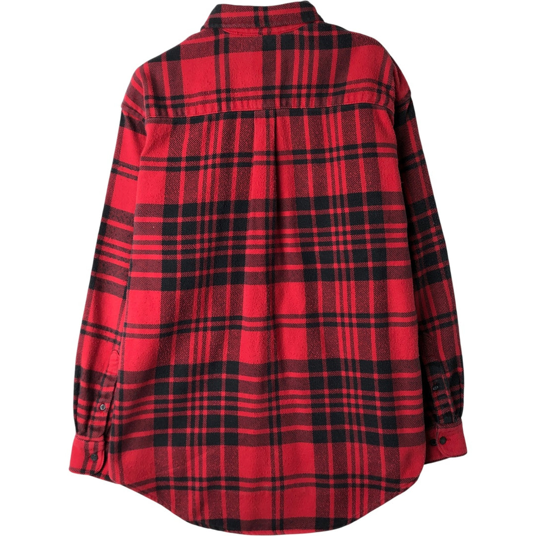 90'S GAP Vintage Long Sleeve Flannel Check Shirt, Men's Size Medium cotton red type Vintage Second Hand