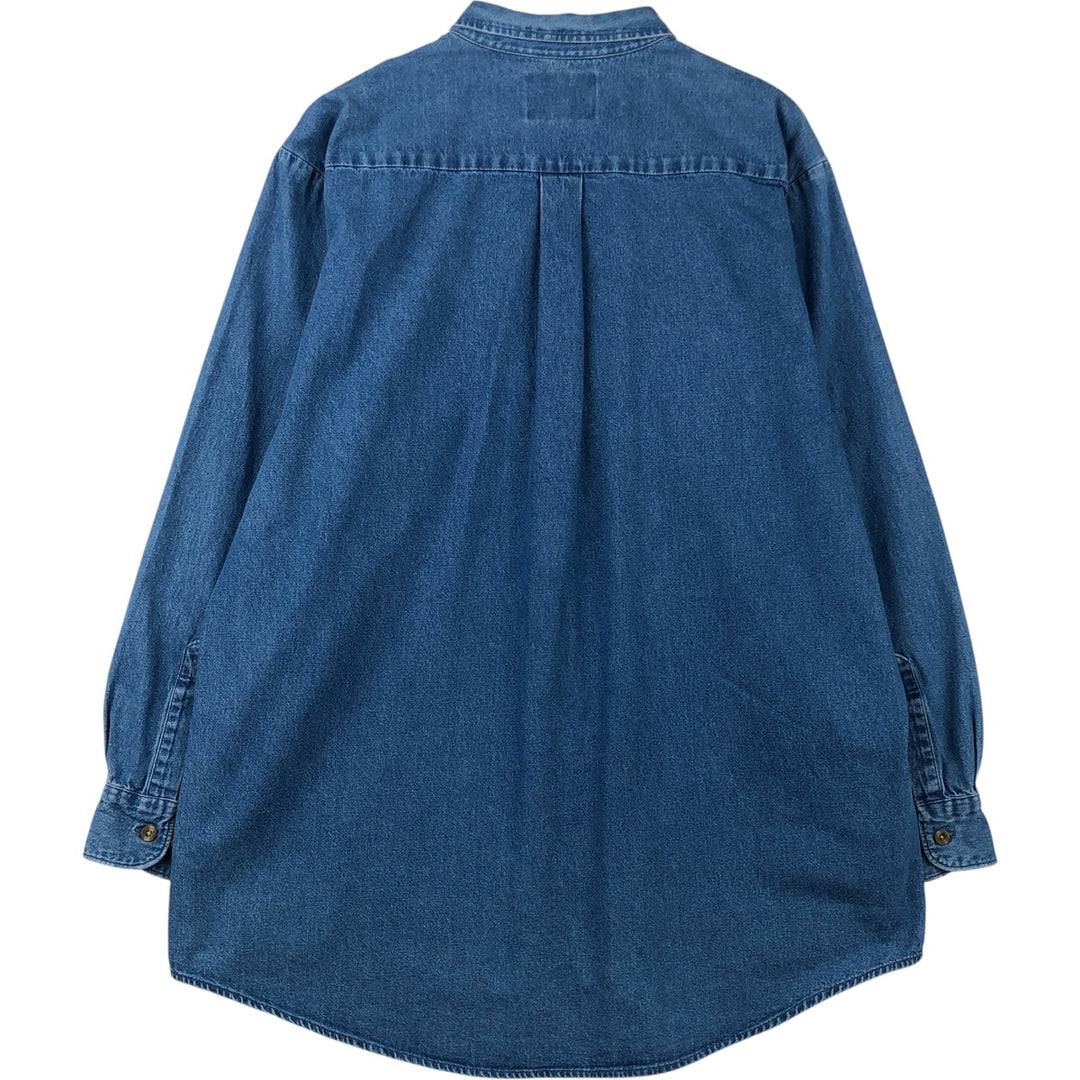 Dickies Long Sleeve Button Down Denim Shirt Men's XL cotton blue type Vintage Second Hand