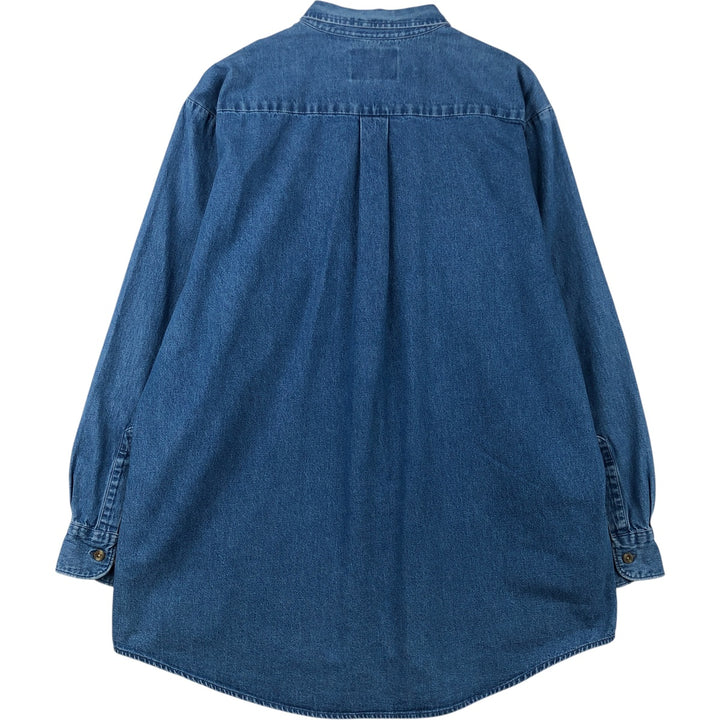 Dickies Long Sleeve Button Down Denim Shirt Men's XL cotton blue type Vintage Second Hand