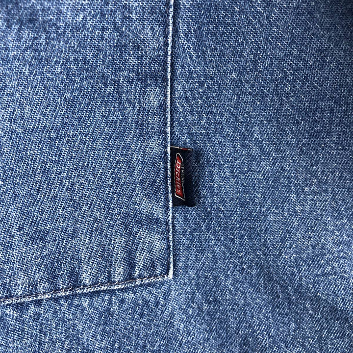 Dickies Long Sleeve Button Down Denim Shirt Men's XL cotton blue type Vintage Second Hand