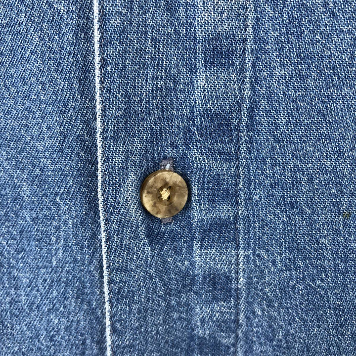 Dickies Long Sleeve Button Down Denim Shirt Men's XL cotton blue type Vintage Second Hand