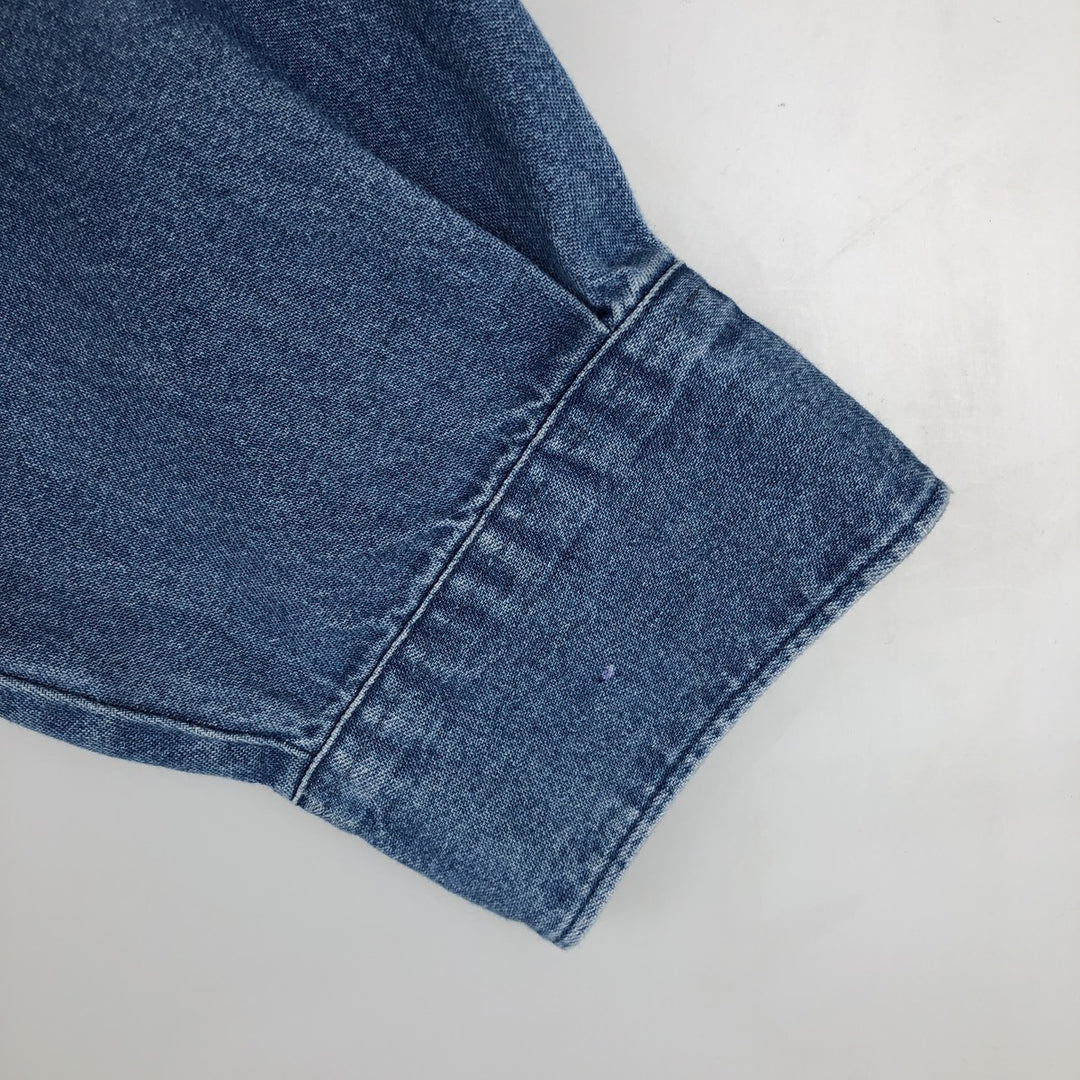 Dickies Long Sleeve Button Down Denim Shirt Men's XL cotton blue type Vintage Second Hand